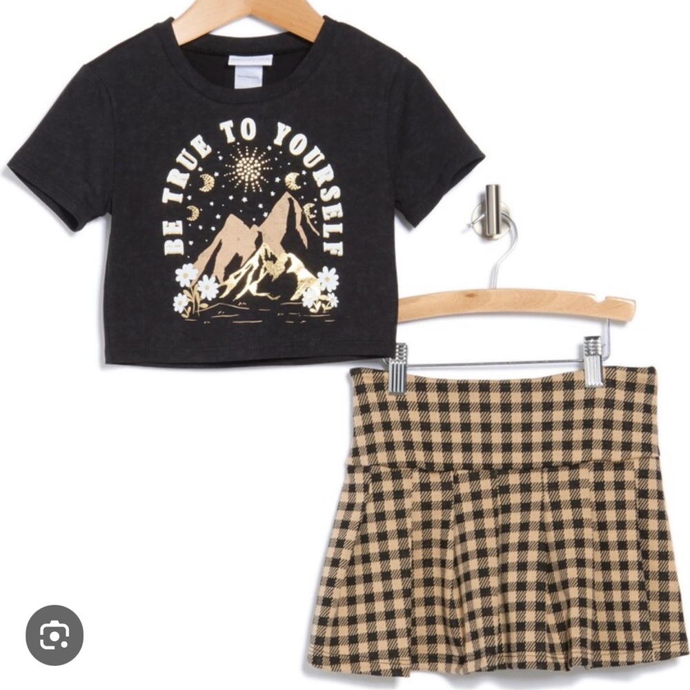 Rachel Zoe Kids' Graphic T-Shirt & Skort Set